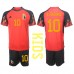 Billige Belgien Eden Hazard #10 Børnetøj Hjemmebanetrøje til baby VM 2022 Kortærmet (+ korte bukser)
